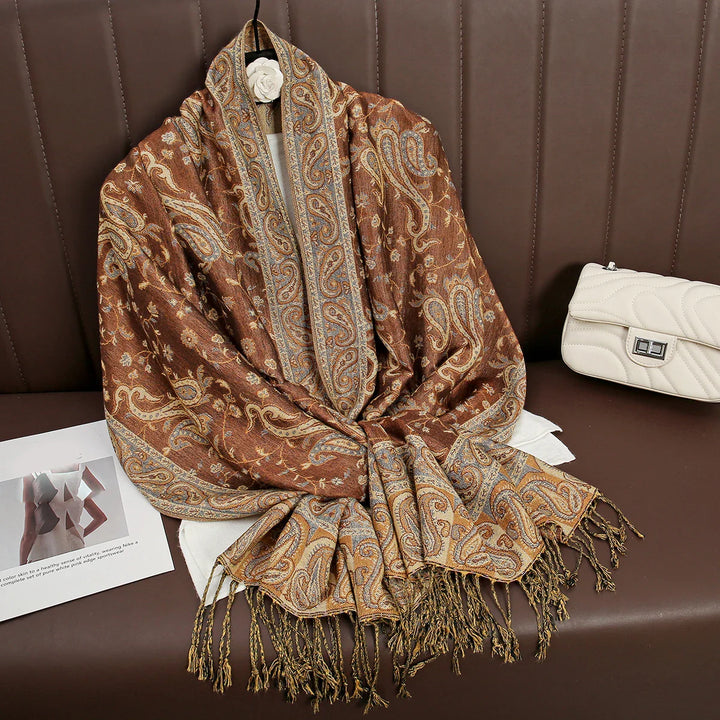 Skanto | Élégancea | Dame skjerf | Cashmere følelse | 70 × 190 cm | Luksus trykk & varm