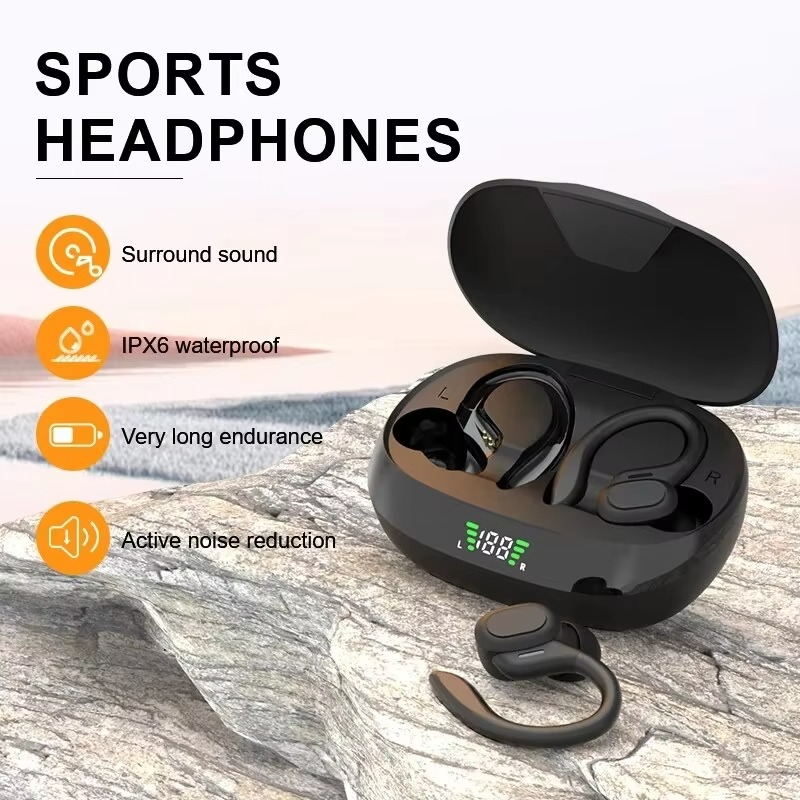 SP16 True Wireless Ohrbügeln, wasserdichte Sportkopfhörer med mikrofon og HiFi-stereo-lyd