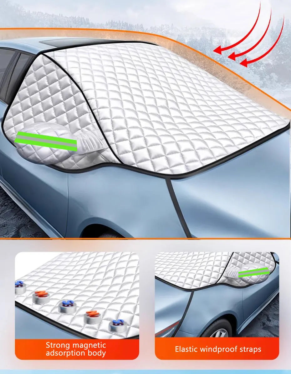 Skanto | FrostGuard Pro 5-lags vindbeskyttende magnetisk isbeskyttelse for frontruten