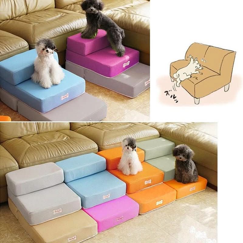 DOGSTEP PRO – Luxus-Hundetreppe für gelenkschonendes Kletttern auf Sofa & Bett