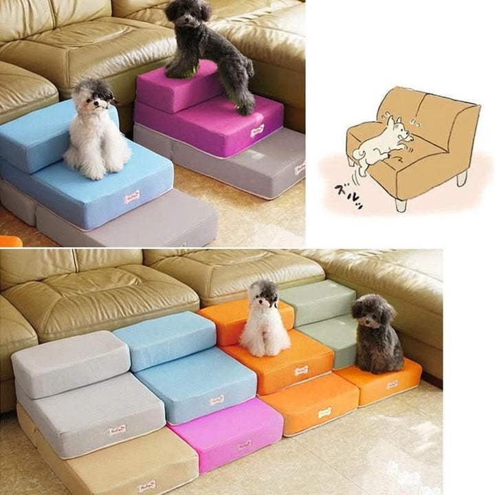 DOGSTEP PRO – Luxus-Hundetreppe für gelenkschonendes Kletttern auf Sofa & Bett
