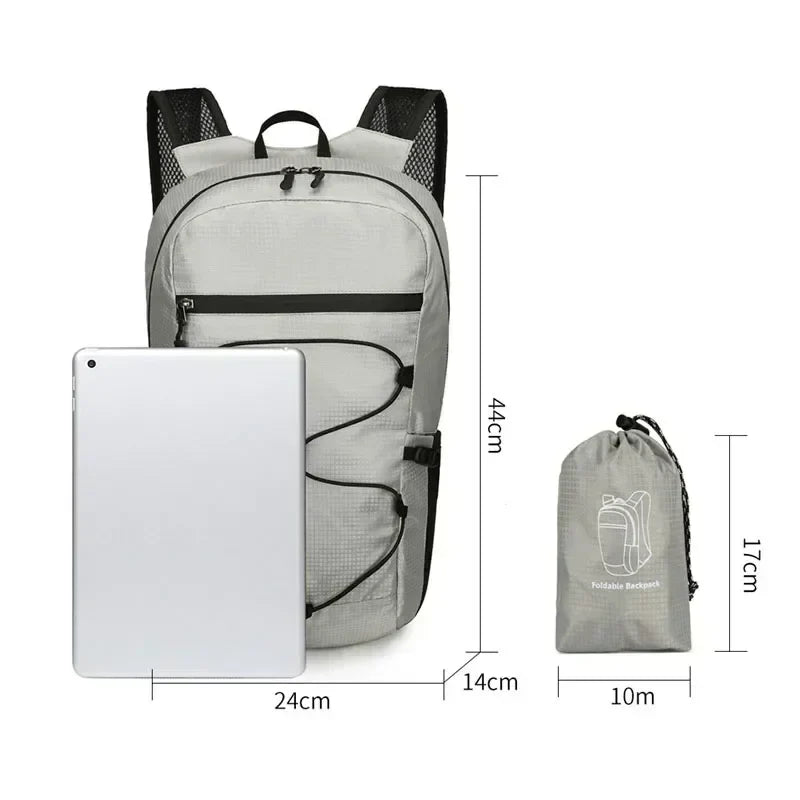 Norvo | Utendørs Ryggsekk PackLite 20 L | Ultralett & Vanntett | Sammenleggbar for Reise & Fotturer