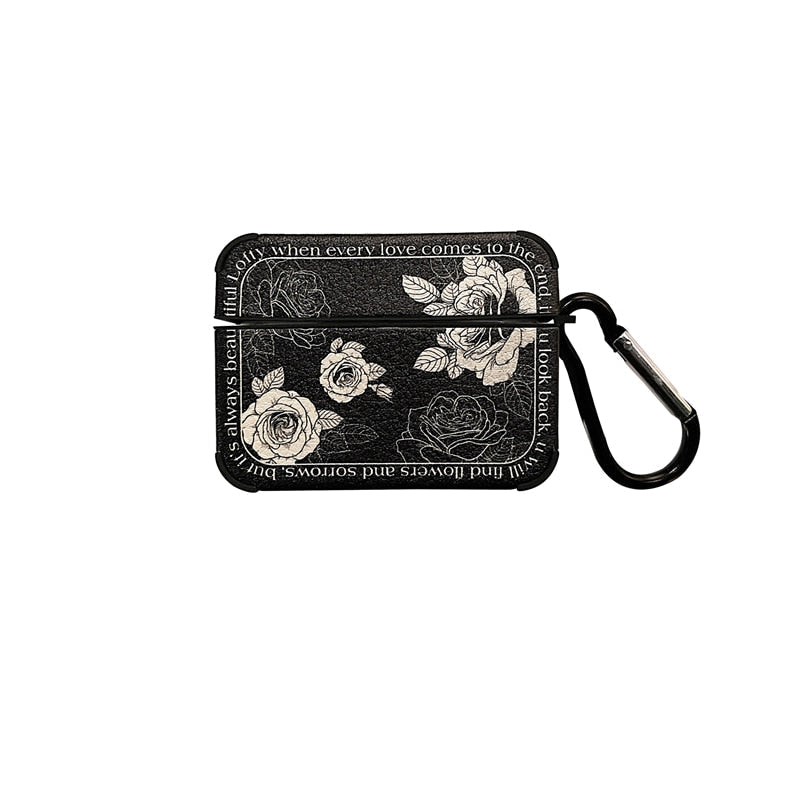 Norvo | Kunstnerisk Blomst Lær Airpods Etui