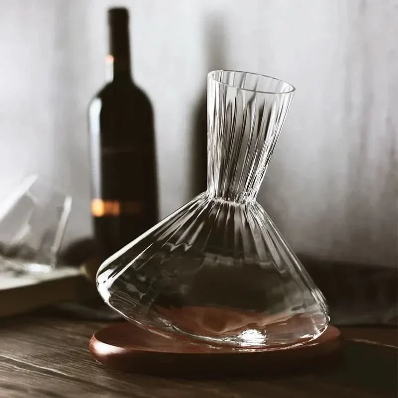 Drehbarer Weindekanter aus Kristallglas, 1 Liter