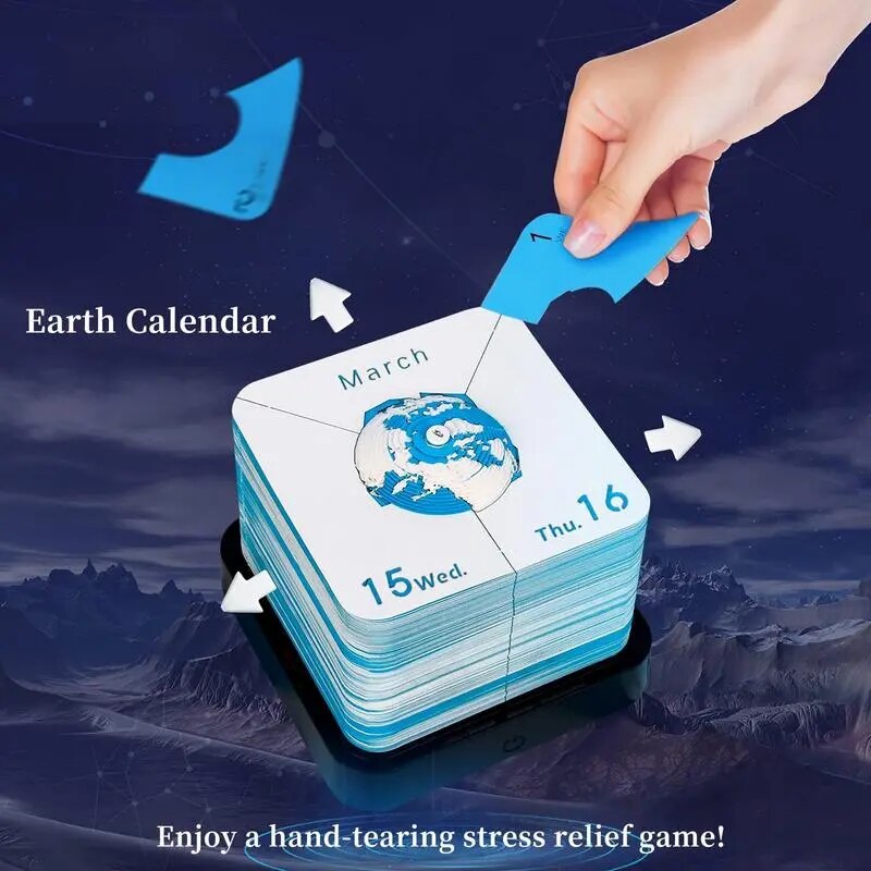 3D Earth Wanderer Kalender Memo Pad | Skanto