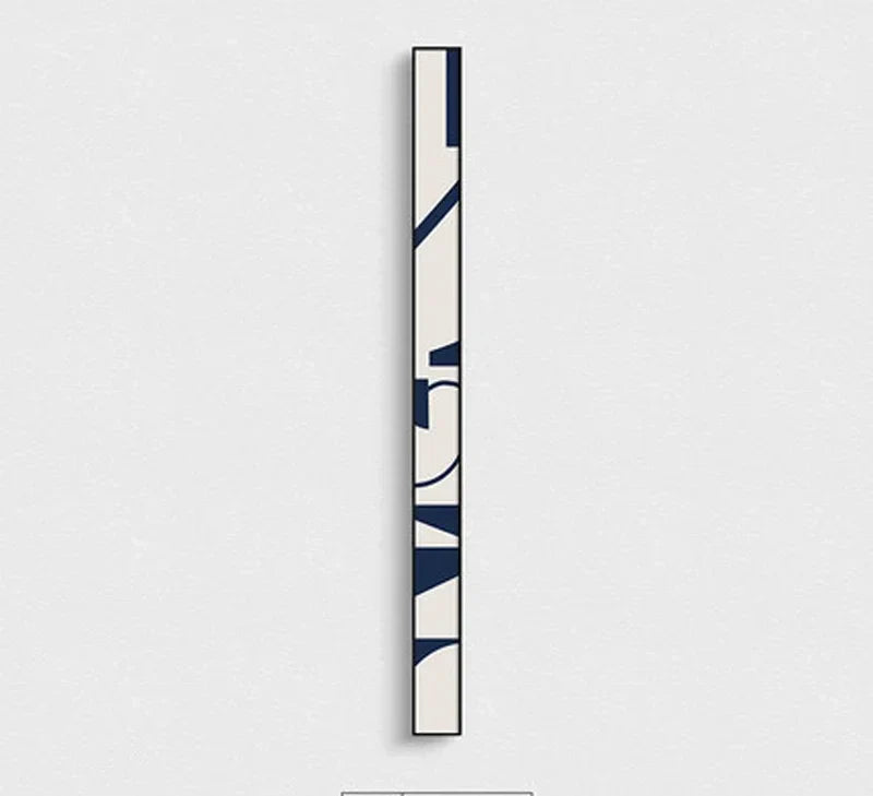 Creative Abstract Blue White Slim Format Wall Art Fine Art Canvas Prints Tall Narrow Wide Format Pictures For Living Room Foyer Stair Wall Decor | Skanto