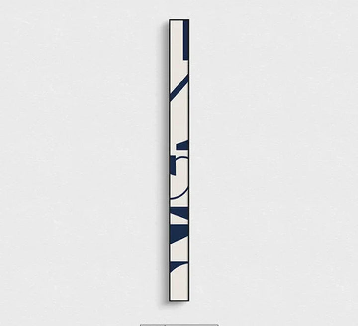 Creative Abstract Blue White Slim Format Wall Art Fine Art Canvas Prints Tall Narrow Wide Format Pictures For Living Room Foyer Stair Wall Decor | Skanto