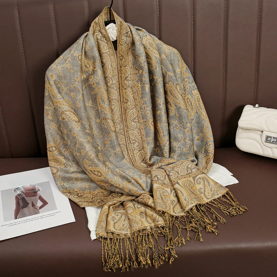 Skanto | Élégancea | Dame skjerf | Cashmere følelse | 70 × 190 cm | Luksus trykk & varm