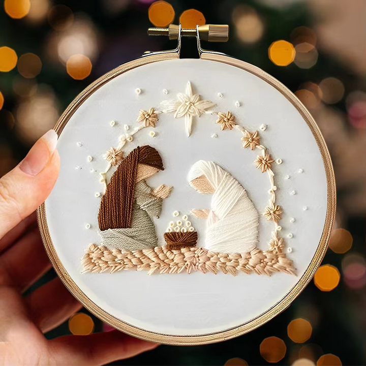 Skanto | Julebroderings startpakke, DIY korsstingsett med høytidsmønstre
