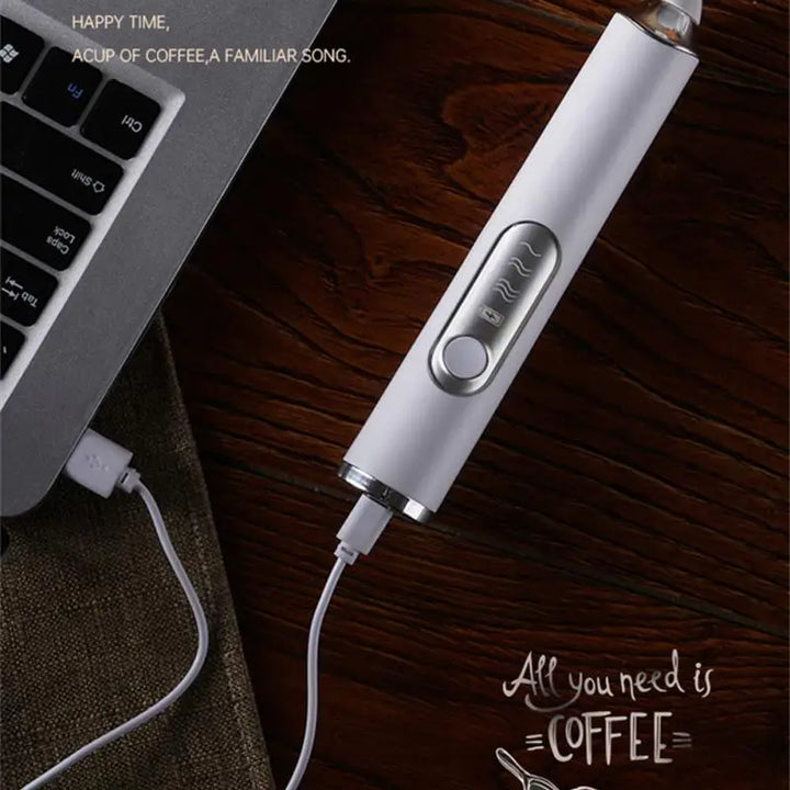 Skanto | CREMIX Elektrisk Melkeskummer & Mixer | 3 Hastigheter | Dobbel Vedlegg Laget av Rustfritt Stål | USB Lading