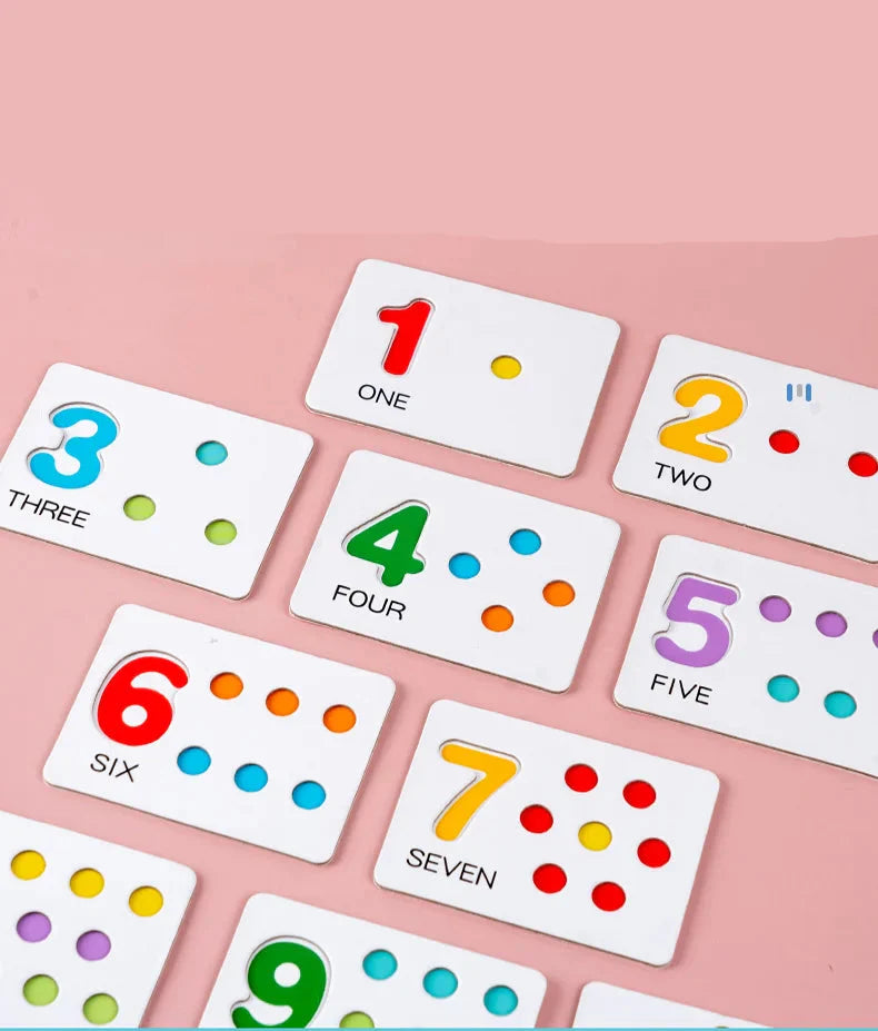 Norvo | Montessori Ball Tall Numbers og Farger Sorteringssett for Å Lære Å Beregne