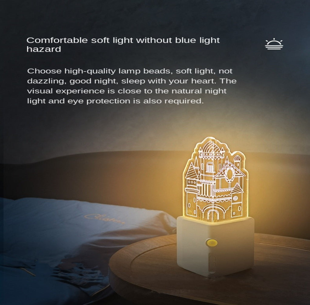 Skanto | 3D LED Oppladbar Vegg Nattlampe