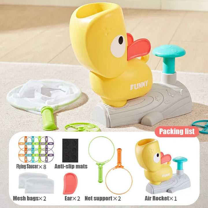 Skanto | Luftdreven Rakett Disk Launcher Lekesett