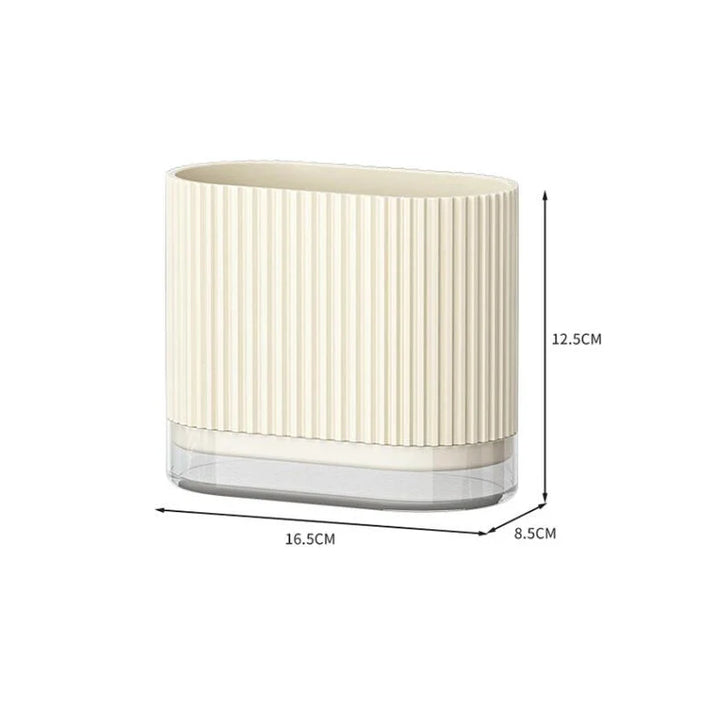 Skanto | Bestikkorganisator Duo | Veggmonterbar bestikkholder | Ingen boring | Dreneringsfunksjon | 16.5 × 8.5 × 12.5 cm