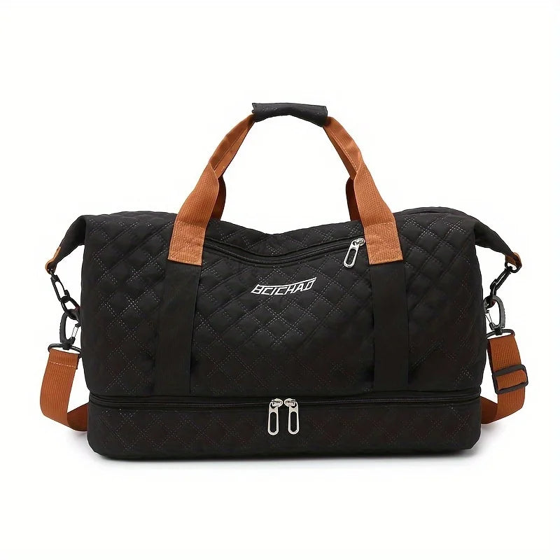 Norvo | Travessia Reiseduffel med Skofor<|vq_635|>Compartment | Stor Kapasitet & Argyle Design | Nylon Weekendbag for Sport, Korte Turer & Hverdagsbruk