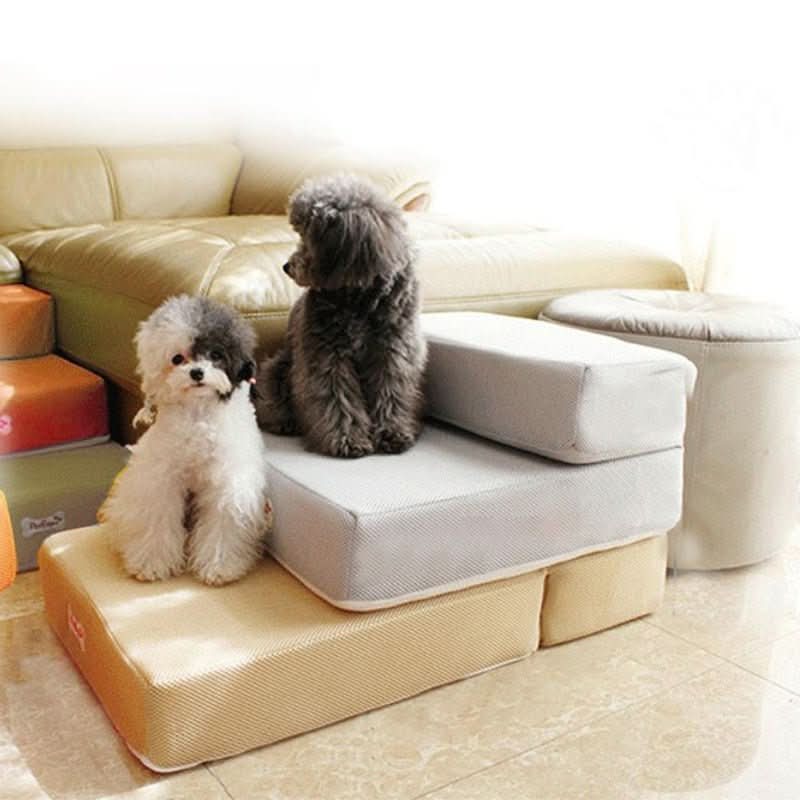 DOGSTEP PRO – Luxus-Hundetreppe für gelenkschonendes Kletttern auf Sofa & Bett
