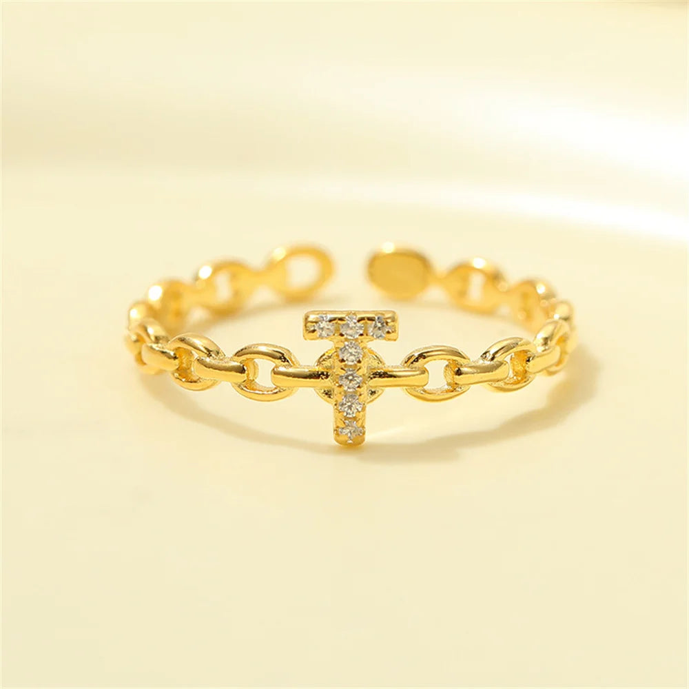Skanto | Delikat Diamant Bokstav Initial Ring