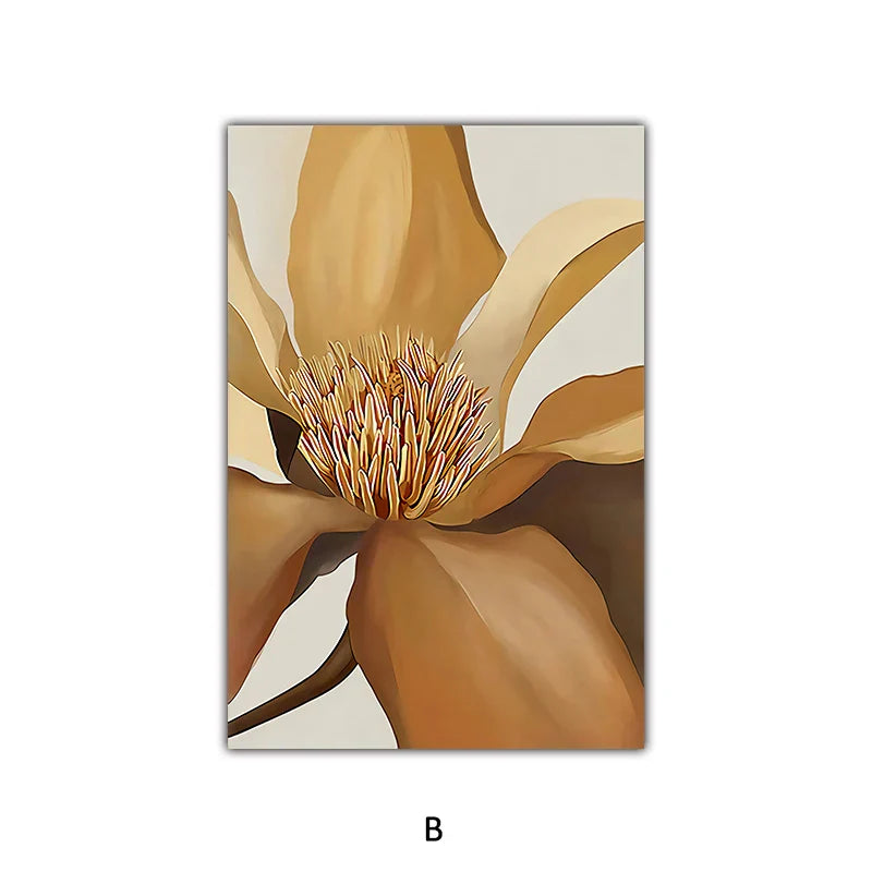 Large Abstract Floral Wall Art Fine Art Canvas Prints Modern Botanical Pictures For Living Dining Bedroom Art Decor | Skanto