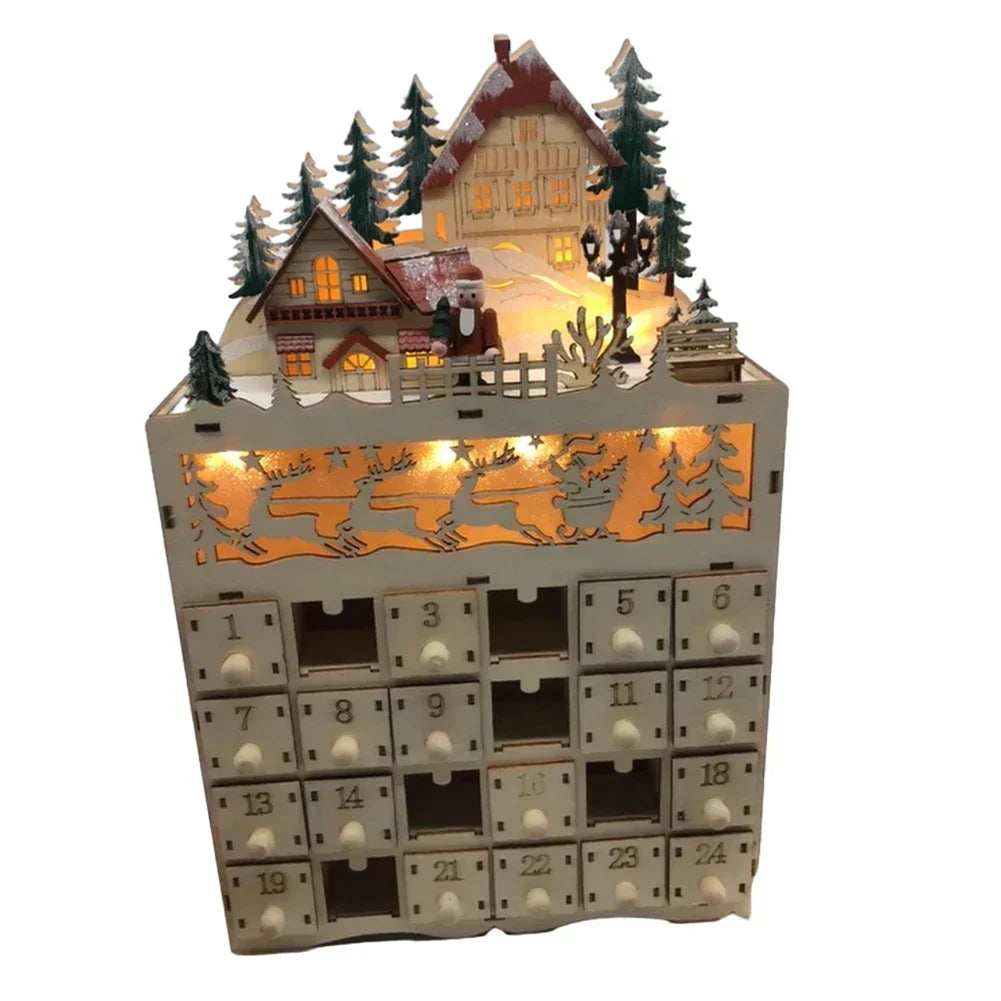 Skanto | WinterHout – Tre adventskalender reinsdyrby med 24 rom