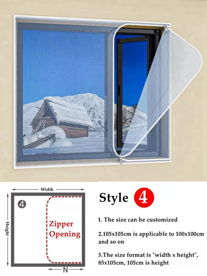 Skanto | Vinter Wrap Dobbel Lag Vindproof Selv-klebende Glidelås Film