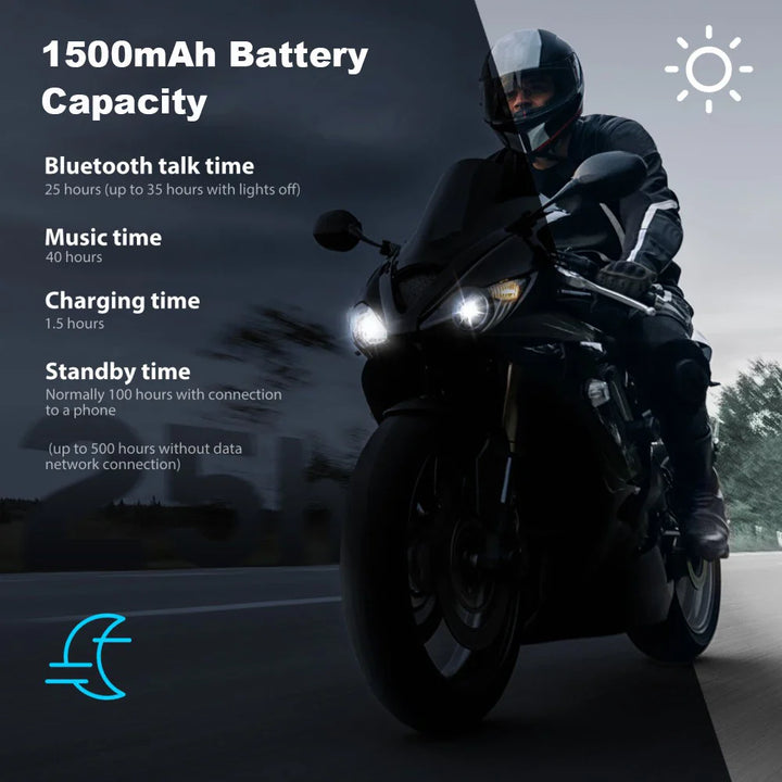 Skanto | Bluetooth Motorsykkel Intercom 10 Ryttere & IP67 Vanntett – RideSync