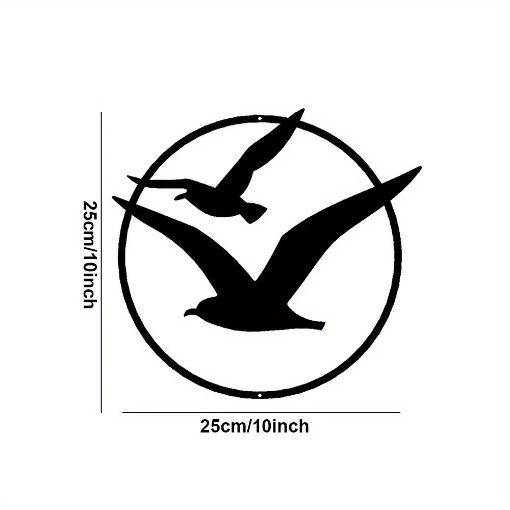 Seaside Seagulls Iron Art Wall Art 3D Metal Sculpted Bird Wall Decor for Living Room Dining Room Creative Modern Nordic Home Deco | Skanto