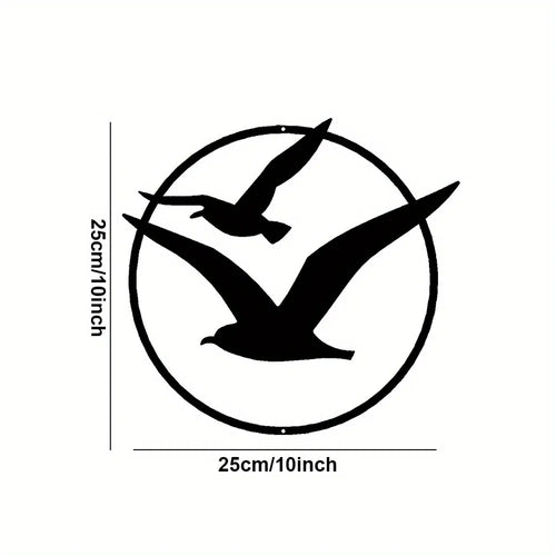Seaside Seagulls Iron Art Wall Art 3D Metal Sculpted Bird Wall Decor for Living Room Dining Room Creative Modern Nordic Home Deco | Skanto