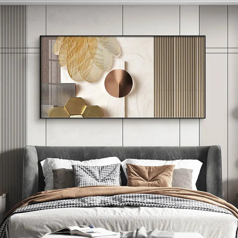 Modern Aesthetic Abstract Sun & Moon Wall Art Fine Art Canvas Prints Pictures for Luxury Loft Living Room Dining Room Lifestyle Art Decor | Skanto