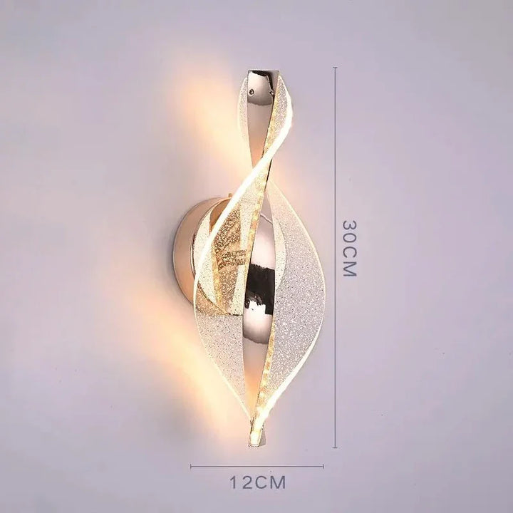 Skanto | LED Vegglampe NordGlow | Moderne Akryl & Metall Design | 3-Farge Lys | Kreativ Interiørbelysning for Stue & Soverom