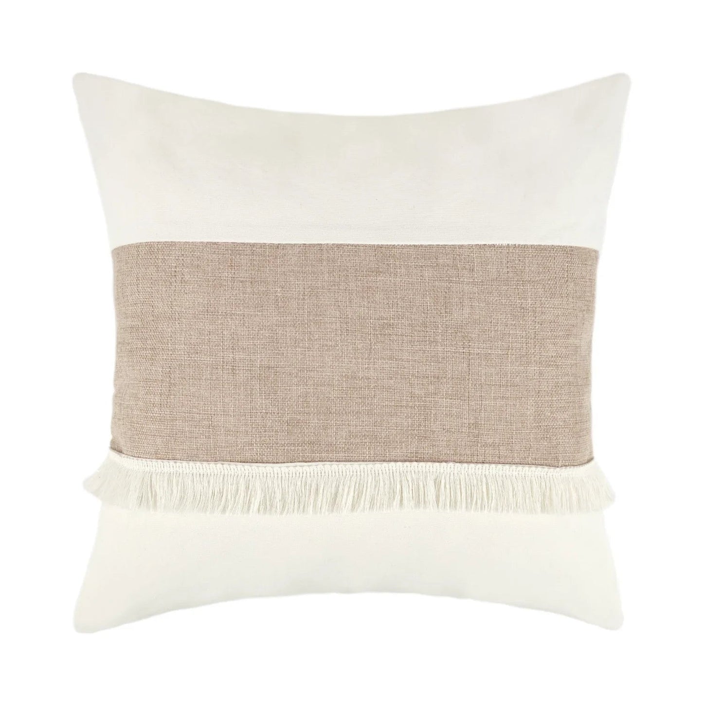 Beige Putetrekk med Geometrisk Mønster i Boho Stil – Dekorativ Sofa Putetrekk for Stue og Soverom, Koselig Hjem Deko
