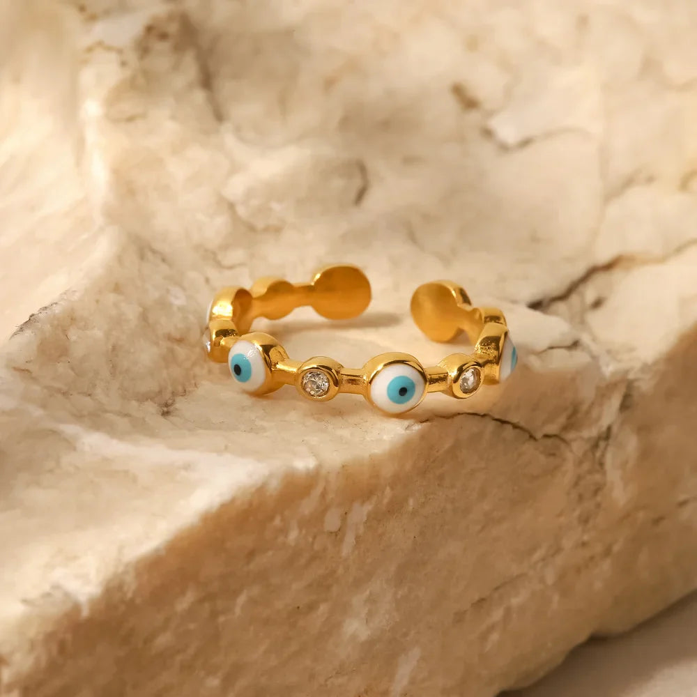 Skanto | Justerbar Delikat Onde Øye Diamant Ring