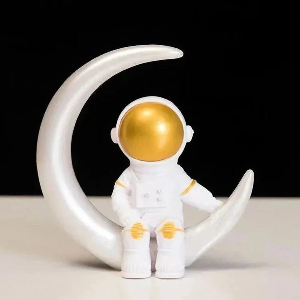 Skanto | Harpiks Astronaut Figur Statue Rom Reisende Skulptur Utdanningsleketøy Skrivebordsdekorasjon Astronaut Modell For Barn Gave