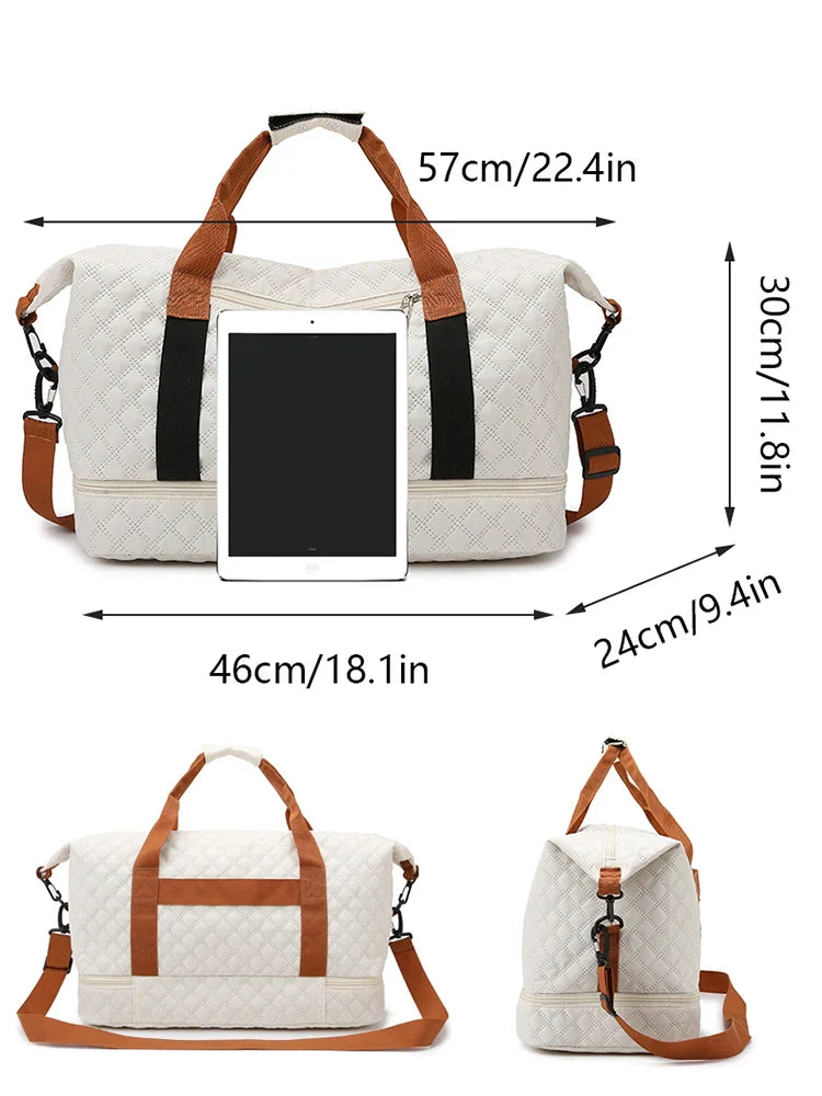 Skanto | Travessia Reiseduffel med Skofor<|vq_635|>Compartment | Stor Kapasitet & Argyle Design | Nylon Weekendbag for Sport, Korte Turer & Hverdagsbruk