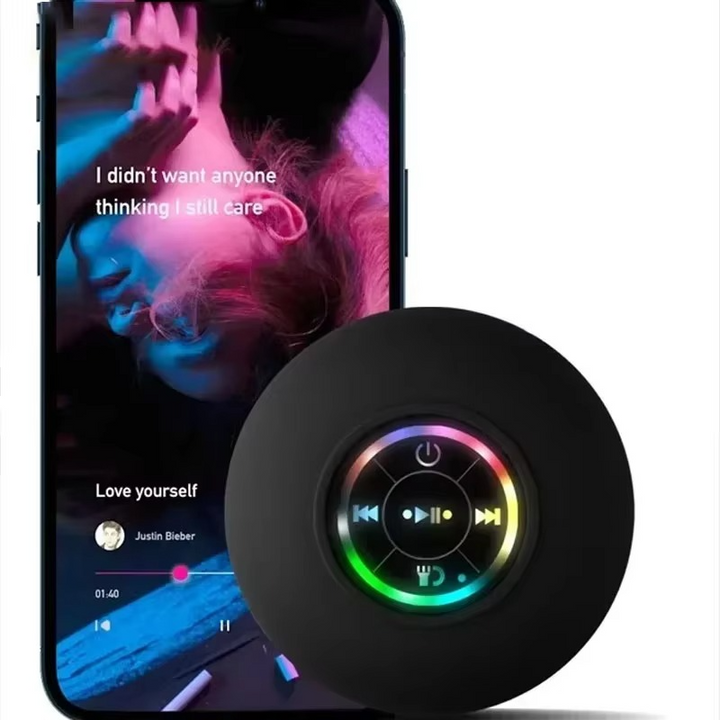 Skanto | Vanntett Bærbar Bluetooth Høyttaler med LED-Lys og Sugekop