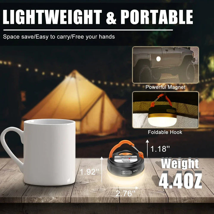Praktisk Camping Magnetisk LED Oppladbar Lys | Skanto