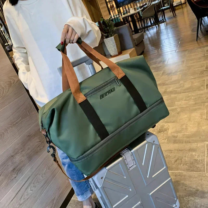 Skanto | VOLARIS Trenings Reiseveske | Stor Kapasitet | Tørr-Våt Separasjon | Hånd- og Skulderveske for Kvinner
