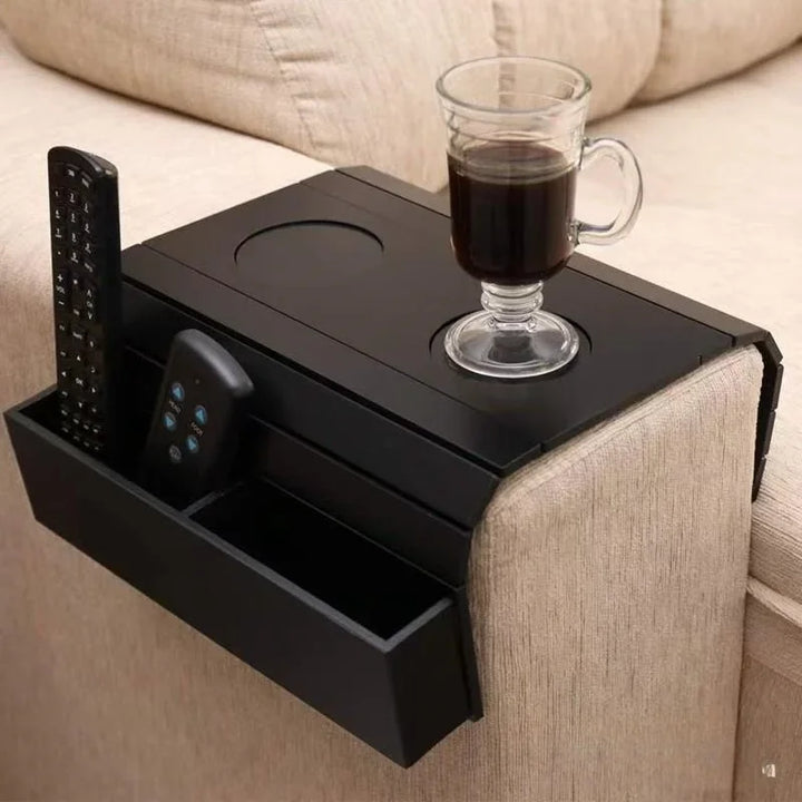 Minimalistisk bambus-sofa-armstøtte-organizer