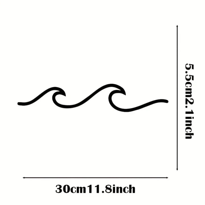 Minimalist Metal Ocean Wave Art 3D Wall Decor for Living Room Bedroom Modern Home Interior Styling | Skanto