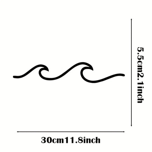 Minimalist Metal Ocean Wave Art 3D Wall Decor for Living Room Bedroom Modern Home Interior Styling | Skanto