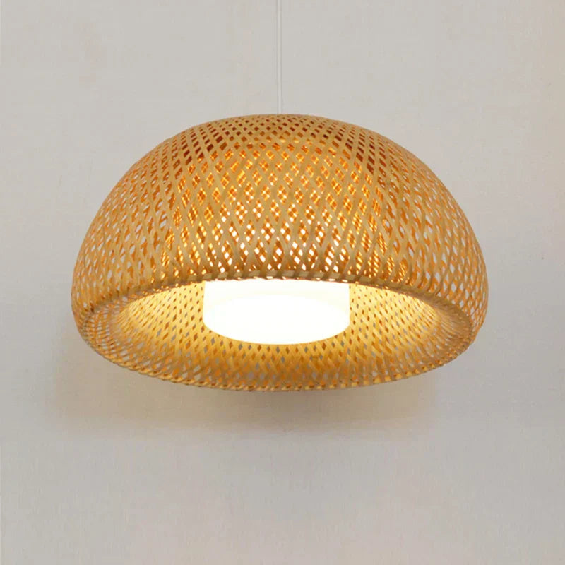 Skanto | Luxora Håndvevd Bamboo Pendellampe - Miljøvennlig Taklampe