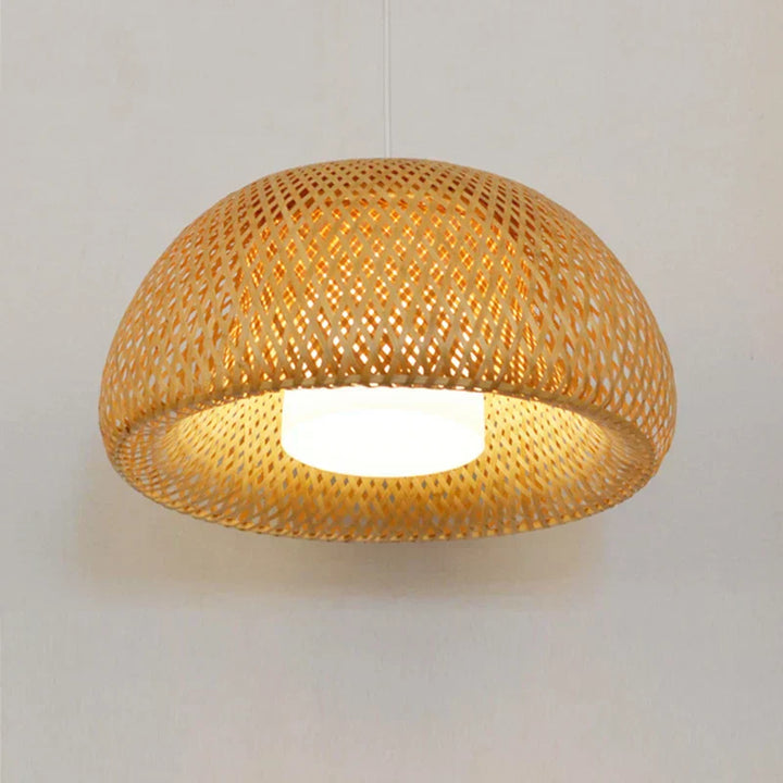 Skanto | Luxora Håndvevd Bamboo Pendellampe - Miljøvennlig Taklampe