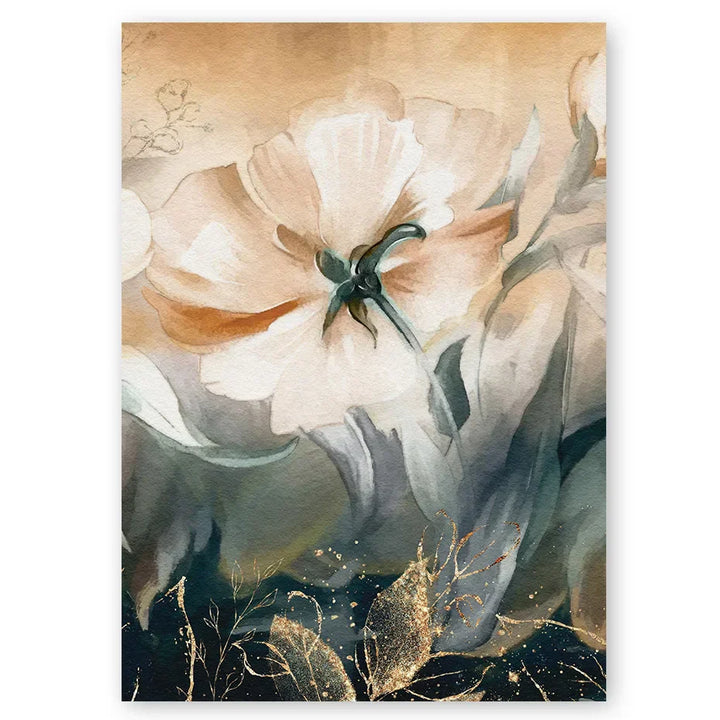 Serene Pastel Petals Floral Abstract Wall Art Fine Art Canvas Print Modern Botanical Pictures For Living Room Dining Room Art Decor | Skanto