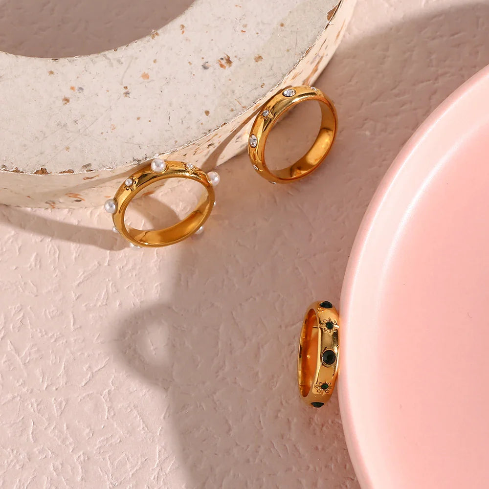 Skanto | 18k Stjerne & Stein Inkludert Ring