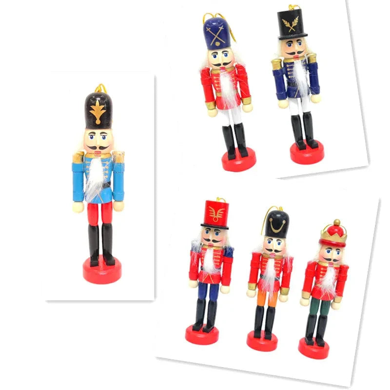 Skanto | HoutPracht | Sett med 6 Mini Nøtteknekkere Ornamenter