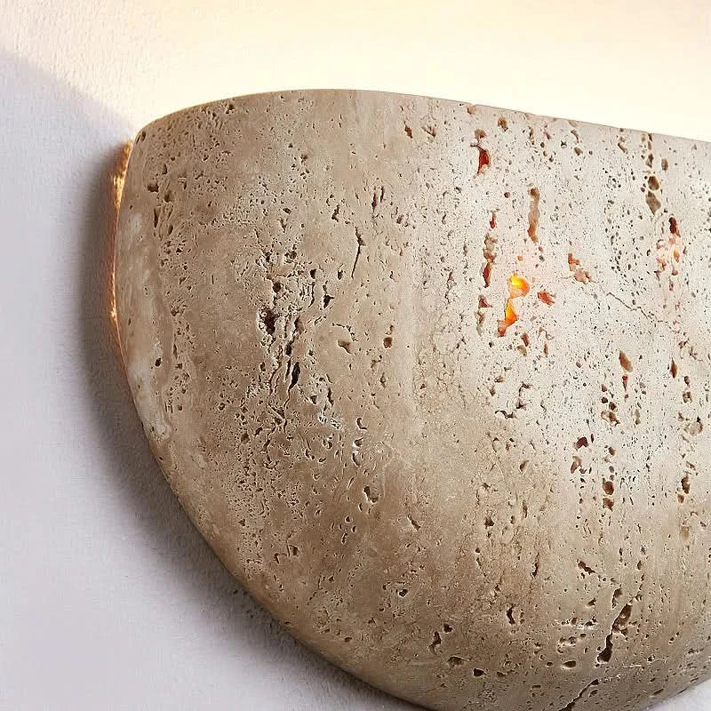 Skanto | Stone Wall Lamp – Retro Wabi-Sabi LED Lys
