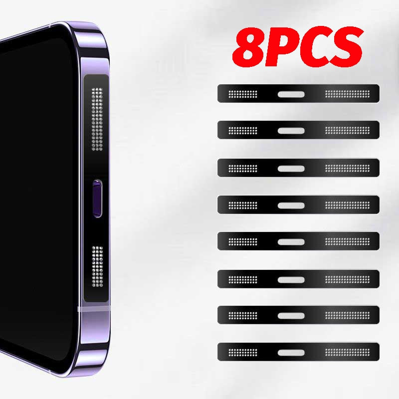 Norvo | 8stk Metall Telefon Høyttaler Støvsikker Klistremerke Nett