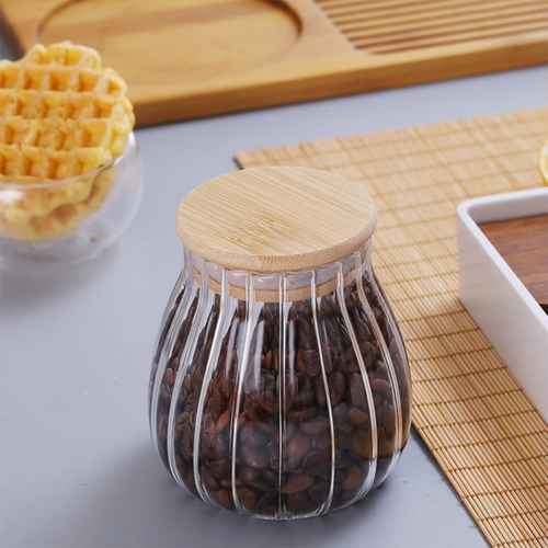 Skanto | Premium Glass Airtight Canister with Sealed Lid for Kitchen Storage