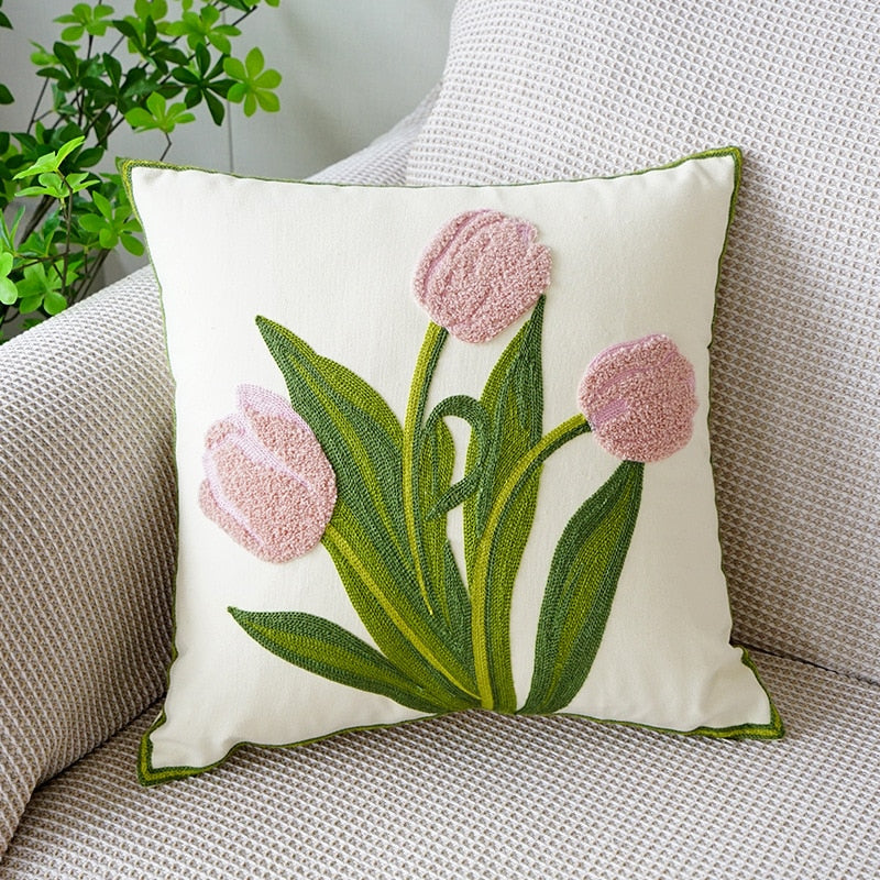 Brodert tulipanputeomslag | Skanto