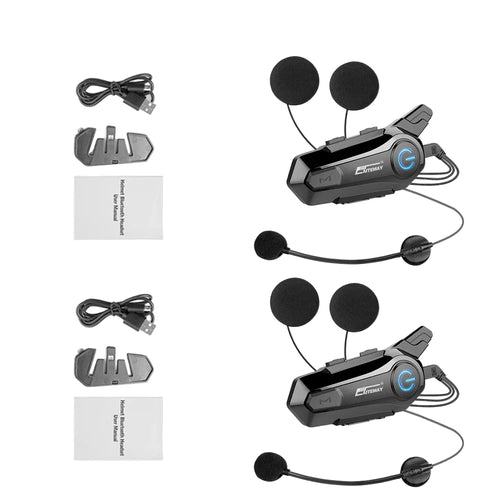 Skanto | Bluetooth Motorsykkel Hjelm Intercom Headset med 1000m Rekkevidde & IPX6 Vanntett – RoadComm