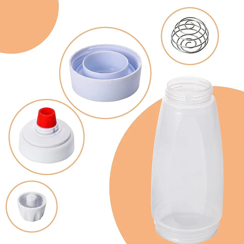 Norvo | Pancake-deig-dispenser-mikser med BlenderBall-tråddrikk - klemflaske pancake-shaker-dispenser JT194 fra LMETJMA